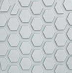 Grey, slip-resistant and conductive plastic outer sole with honeycomb profile